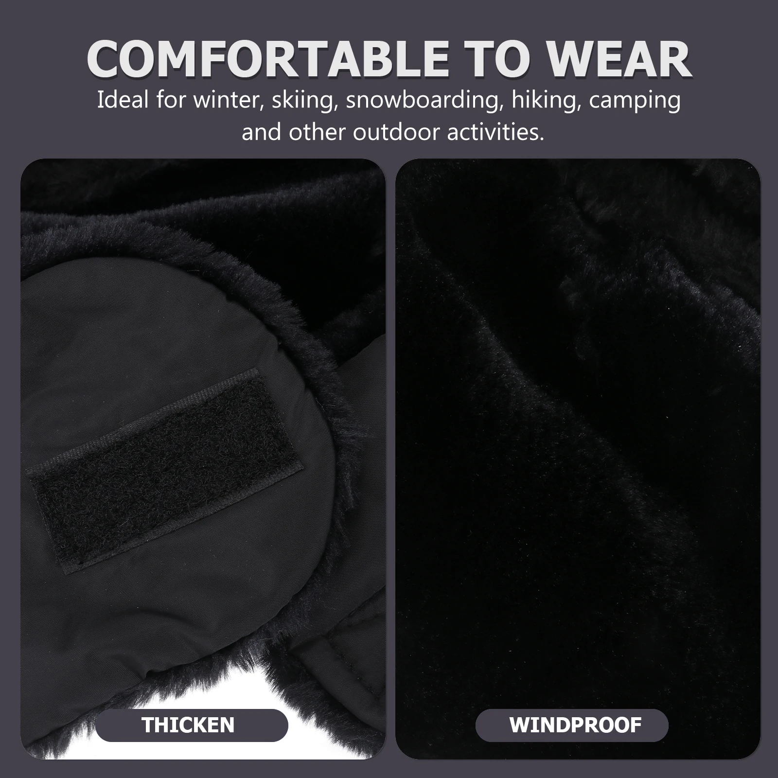 

Cold-proof Hat Windproof and Face Winterhats Warm Cycling Thicken Snow Gear Men Women Caps for