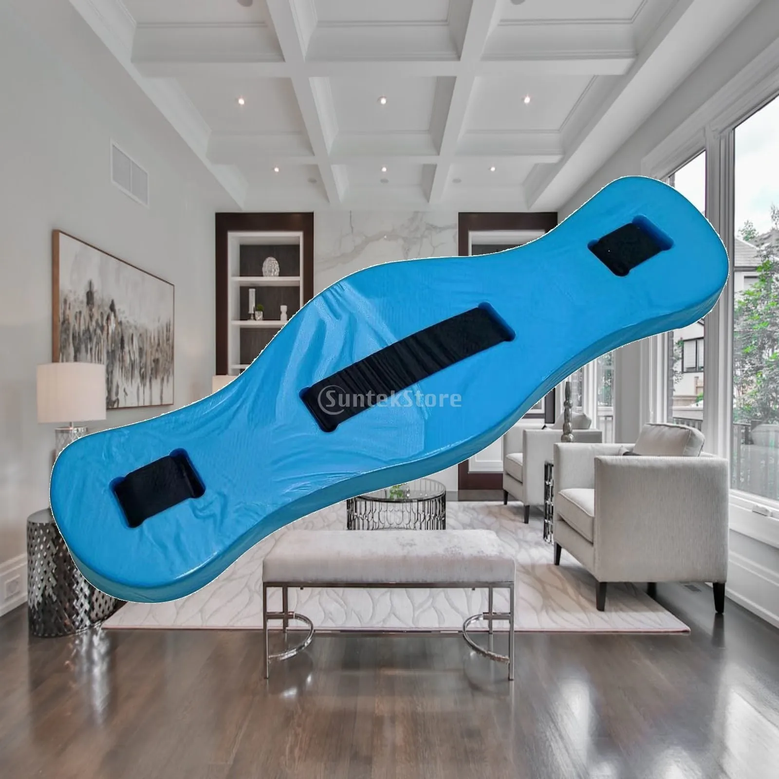 Buoyant Waist Board Grip Cutouts Fishes-Shaped Swim Board Rounded Ends EVA Foam