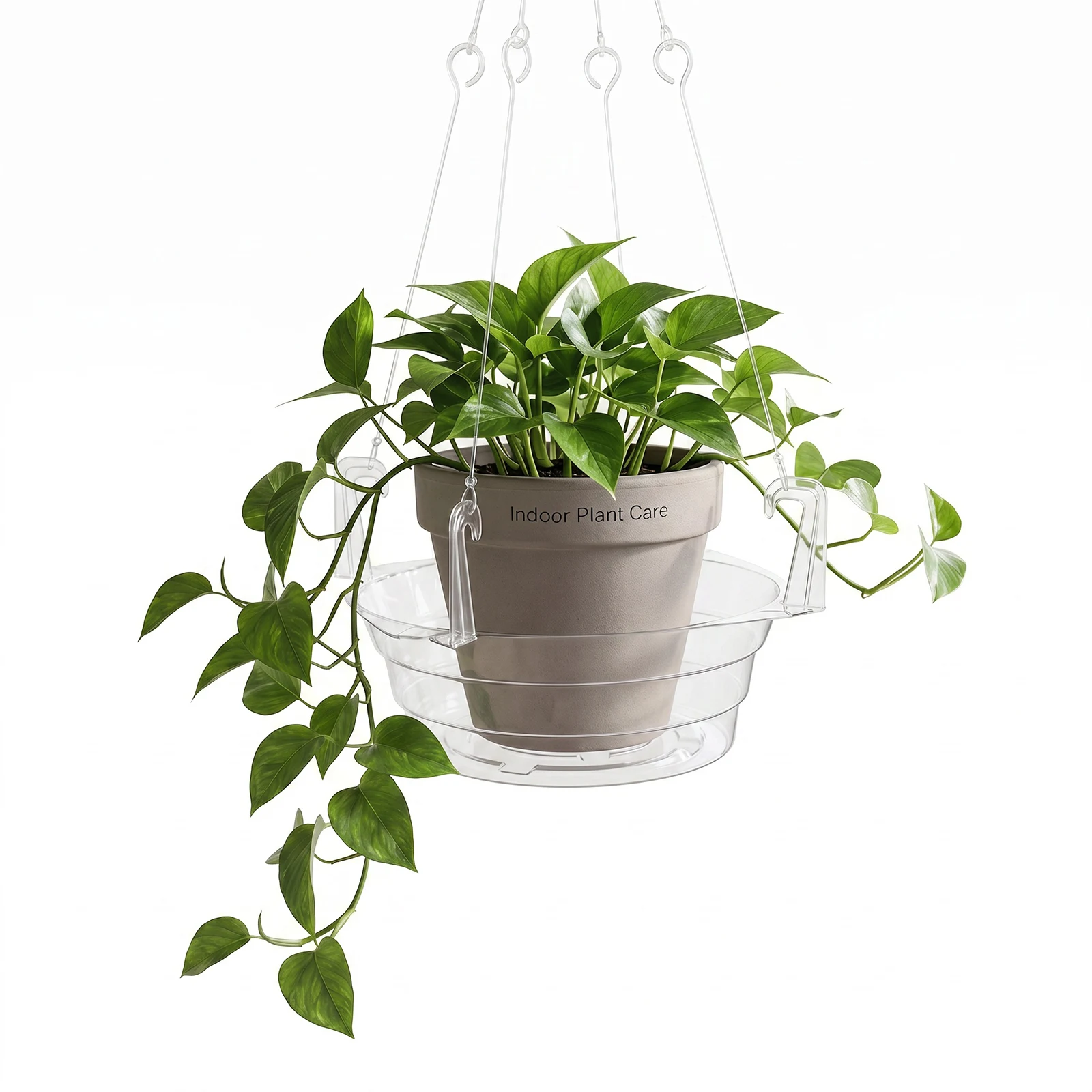 6/8/10/12in Hanging Basket Watering Tray with Hooks Hanging Basket Saucer Hanging Basket Drip Pan for Balcony Indoor Garden