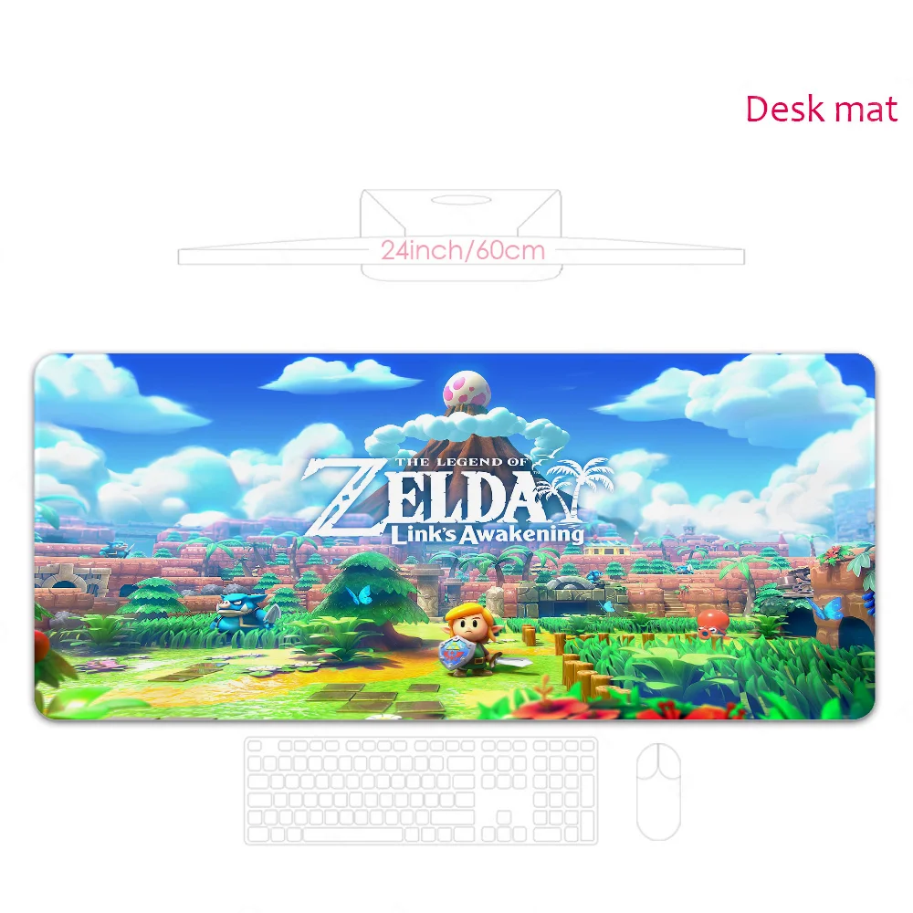 Amine Game Zeldas Mousepad Mouse Mat Desk Mat Large Gaming Accessories Prime Gaming XXL Keyboard Pad