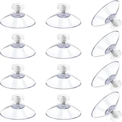 5Pcs Plastic Suction Cup Hooks PVC Sucker Pads Strong Adhesive Suction Holder with Screw Nut for Car Glass Bathroom Wall Door