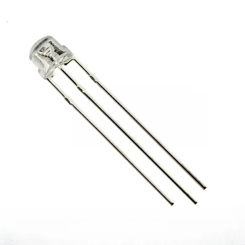 100pcs 5mm Red Green Bi-Color LED Diodes Common Anode Diffused Round Lamp for Indicator