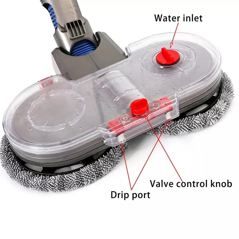 Electric Mop Water Tank Vacuum Cleaner Accessories Are Suitable for Dyson V6 V7 V8 V10 V11 V15 Dual-purpose Brush Head