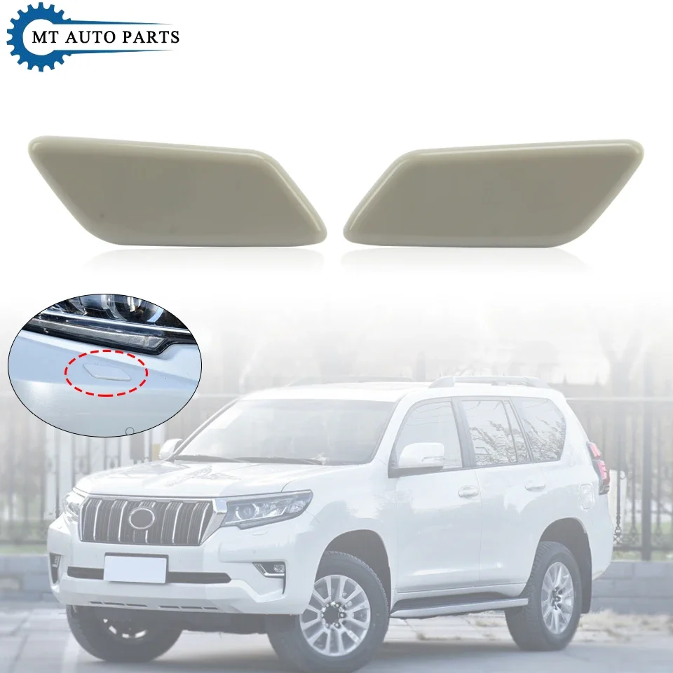 MTAP For TOYOTA LAND CRUISER PRADO 150 LC150 2017-2020 Front Headlight Headlamp Washer Nozzle Cover Head Light Water Spray Cap