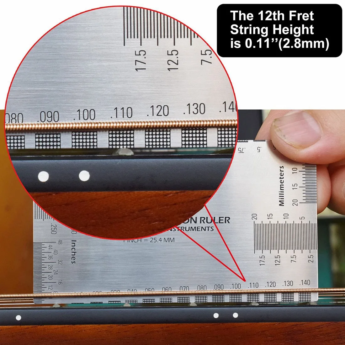 

Guitar String Height Measuring Ruler String Height Ruler