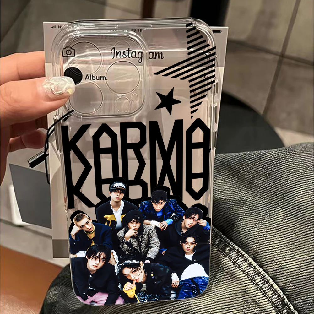 Kpop k-kids Phone Case For Samsung Galaxy S25 S24 S23 S22 S21 S20 FE Note20 Edge Plus Ultra Lite 5G s-strays Clear Back Cover - náhled 5