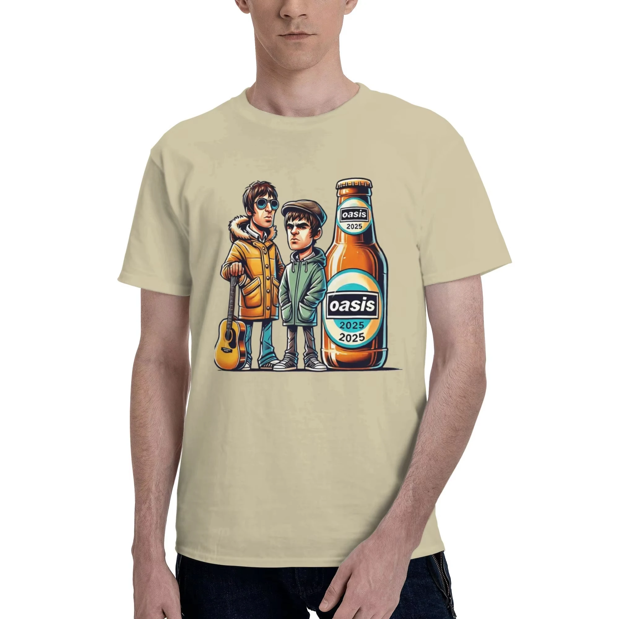 الشارع الشهير تي شيرت الصيف واحة الإخوة مع زجاجة الهيب هوب تي شيرت القطن التي شيرت للزوجين Y2K فضفاضة قصيرة الأكمام تيز #4