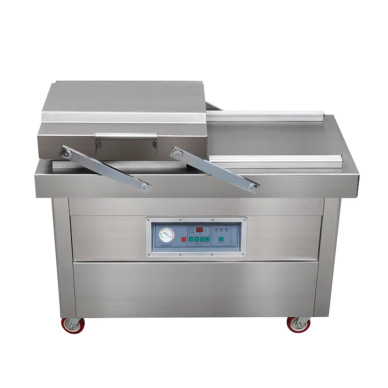 Semi-automatic double-chamber food-grade vacuum machine multi-functional household pouch packaging