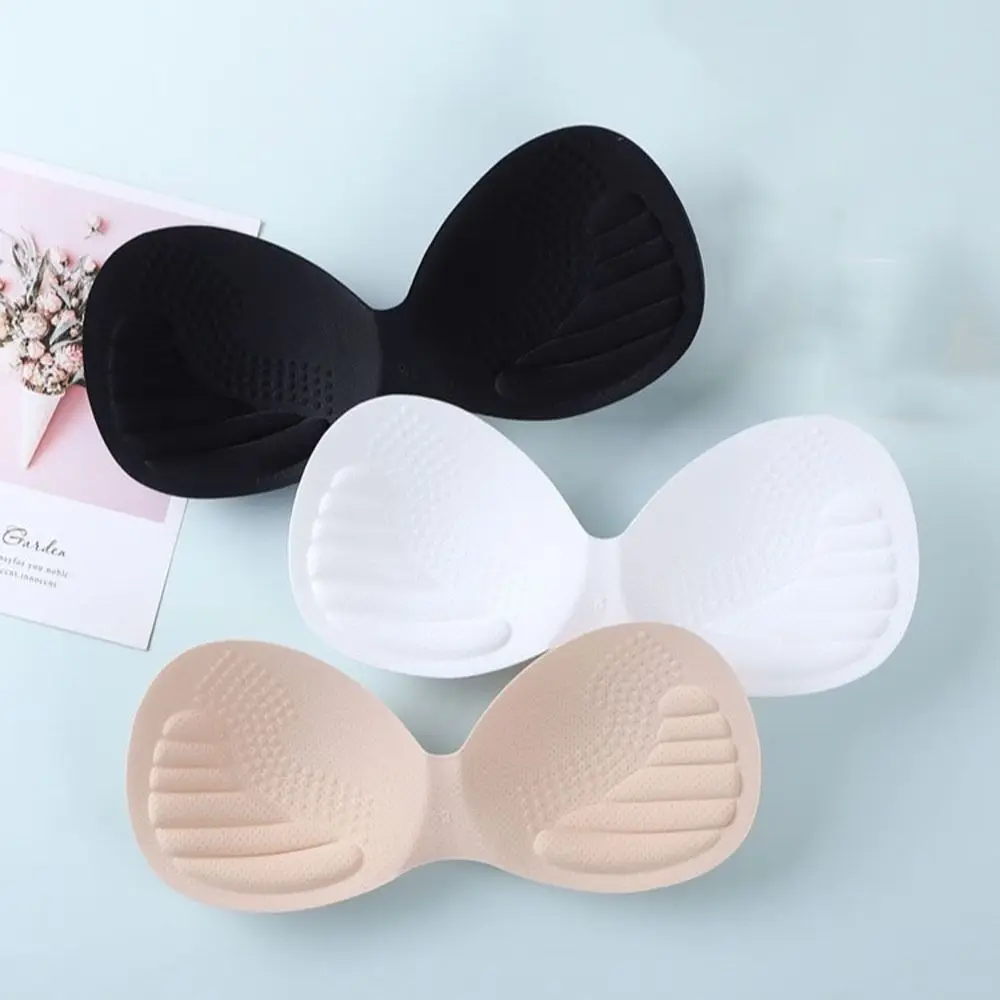 Almofada Peito Monocromática para Mulheres, Insere Copos, Sutiã Padding, Acessórios Íntimos, Esponja Bra Pad, Bikini Insere Copos