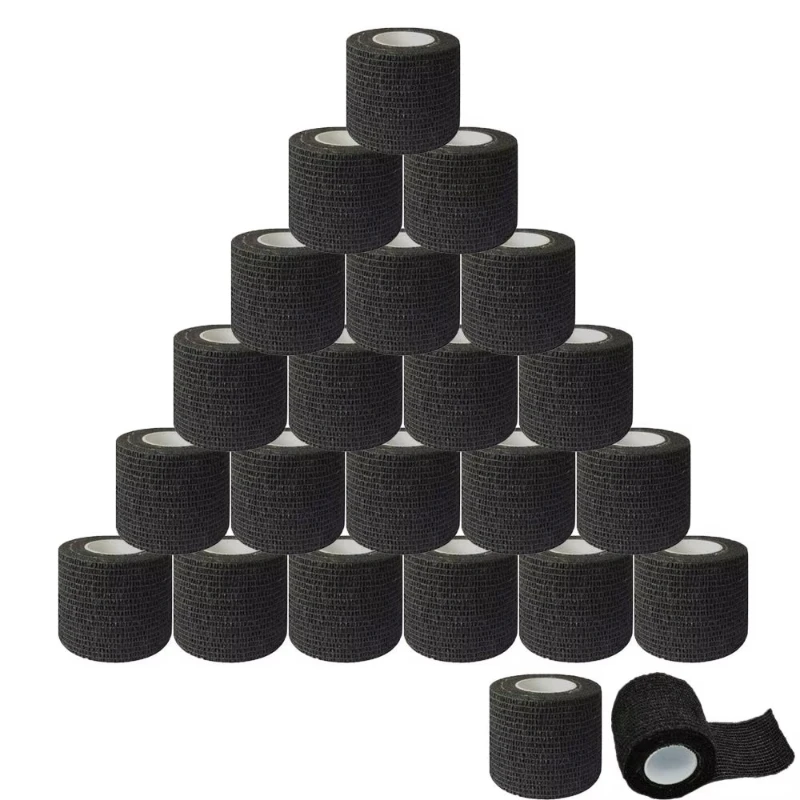 1/6/10/12/24/48Pcs Tattoo Bandage POSEIDON Disposable Waterproof Self-Adhesive Elastic Bandage Black Assembled Tattoo Bandage