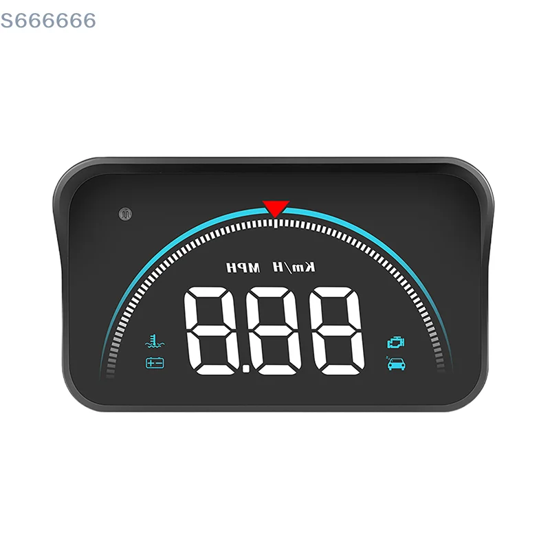 Auto Elektronische Wasser Temperatur LED Digital Projektor Windschutzscheibe M8 Auto HUD Head Up Display OBD2 Übergeschwindigkeit Warnung