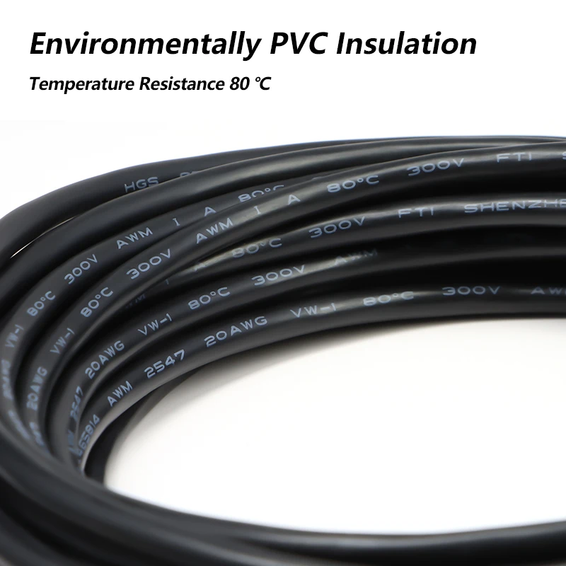 1 ~ 20m UL2547 cavo schermato di segnale 30 28 26 24 22 20 18 AWG 2 3 4 5 6 7 8 core amplificatore isolato in PVC Audio filo di rame stagnato