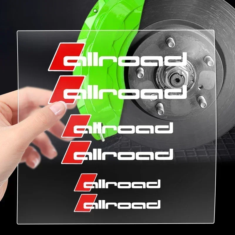 6PCS Heat Resistance Waterproof Vinyl Film Car Sticker for Audi QUATTRO Sline RS A4 B8 B6 B7 B9 A3 8P 8V 8L A6 C7 C6 A5 Q2 Q3 Q5 view 5