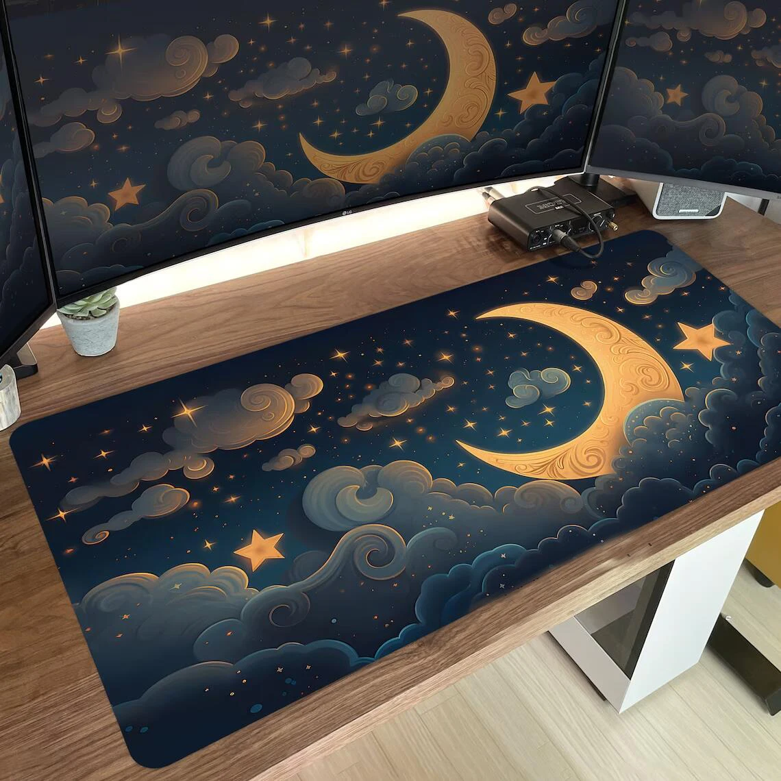 Celestial Desk Mat Cute Space Deskmat Cozy Witchy Vintage Art Large Mousepad Soft Keyboard Deskpad Cottagecore Mouse pad