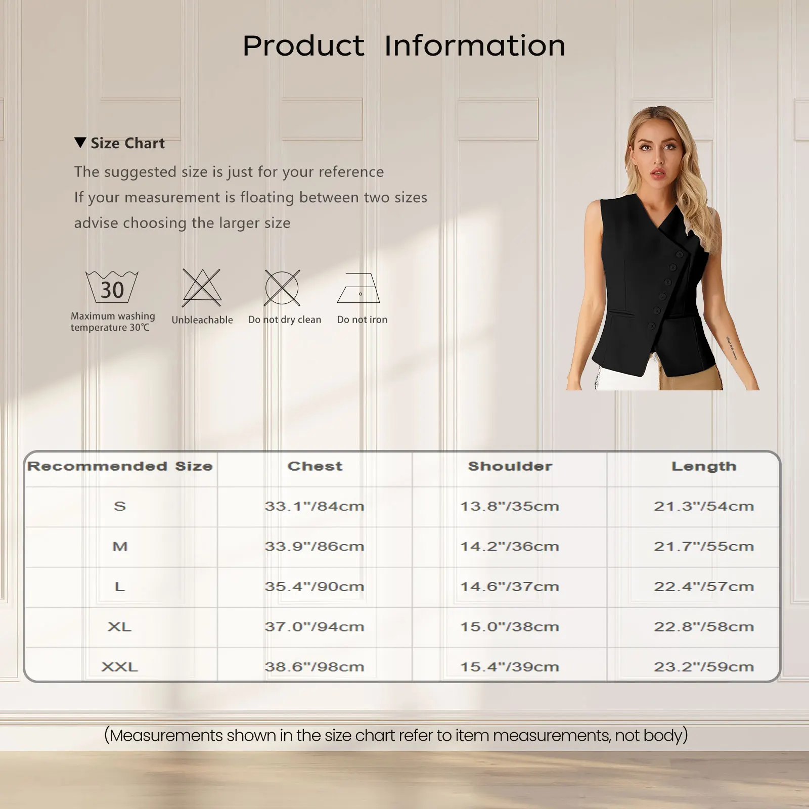 Lady Sleeveless Top Slim Vest V Neck Fashion Womens Waistcoat Button-down Office Work Office Vests Elegant OL Tank Top Mujer