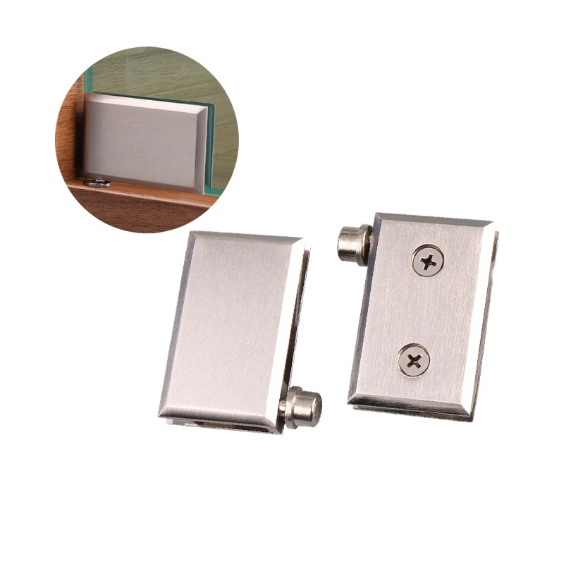 Cabinet Glass Hinge Zinc Alloy Thickened Connector Shower Door Fixed Panel Glass to Glass Corner Clamp for 5 to 8mm Thickness