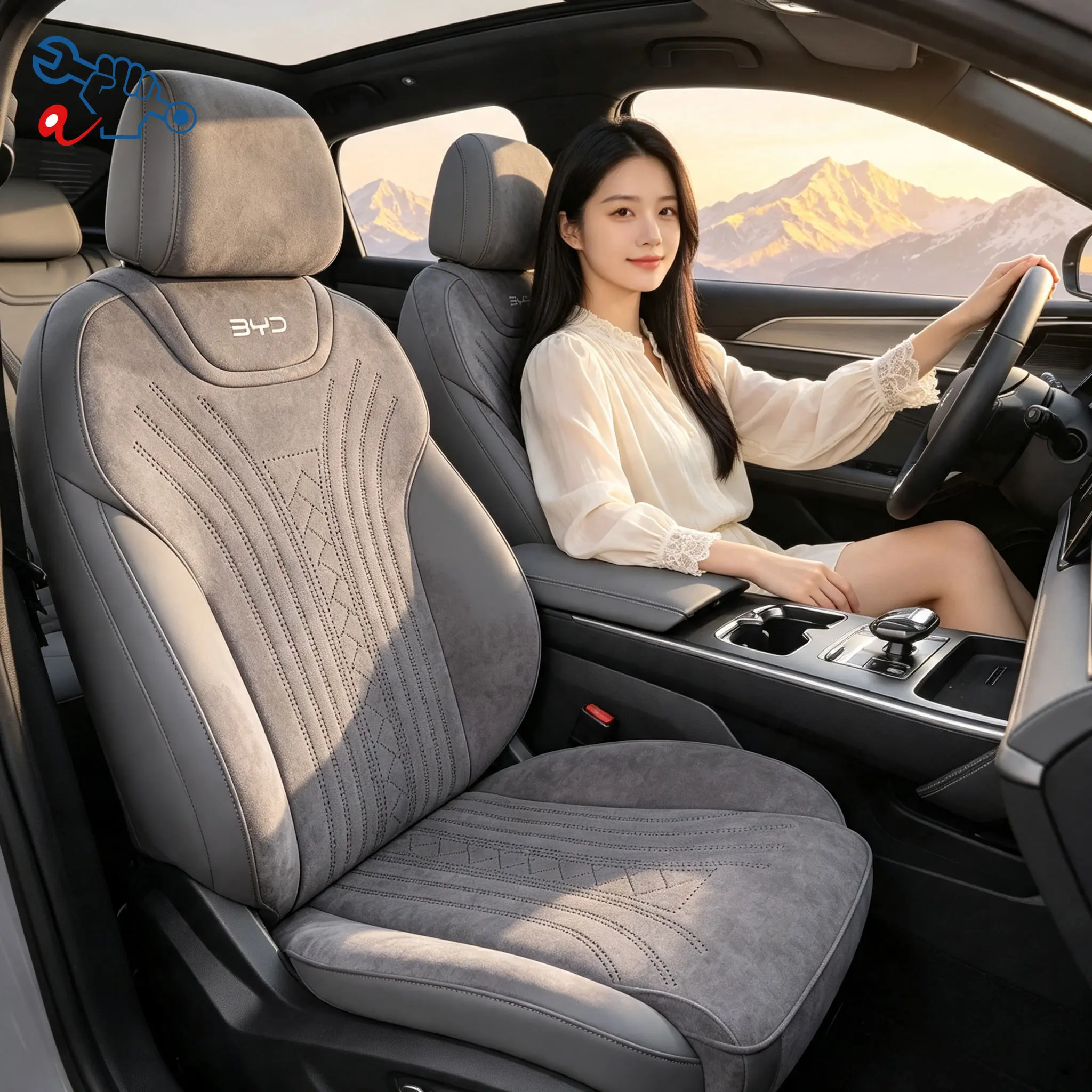 Left-Drive Car Seat Cover For BYD Qin L Seal 6 DM-i EV 2024-2026 Custom Fit Seat Cover Full Surrounded Seat Protection Cushion