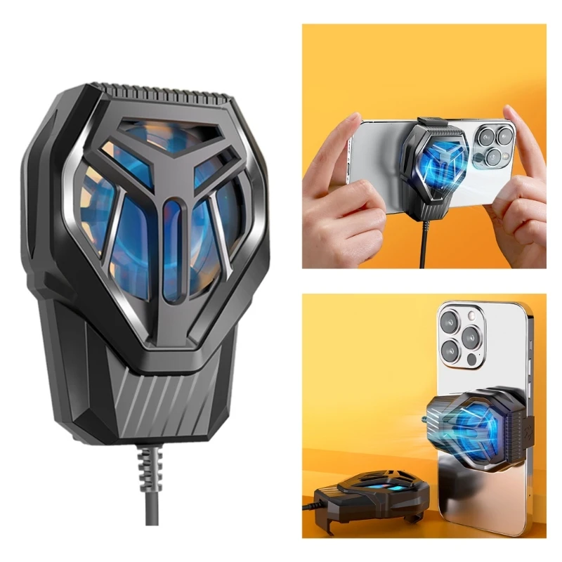 Cellphone Radiator Universal Phone Cooling System Back Clip Mute Fan for 4.5-6inch Phone Mini Turbo- Cooler Fan Drop Shipping