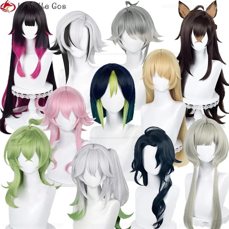 

Game Sumeru Cosplay Nahida Tighnari Collei Fischl Dori Al Haitham Nilou Dehya Wig Fatui Columbina Harlequin Wigs