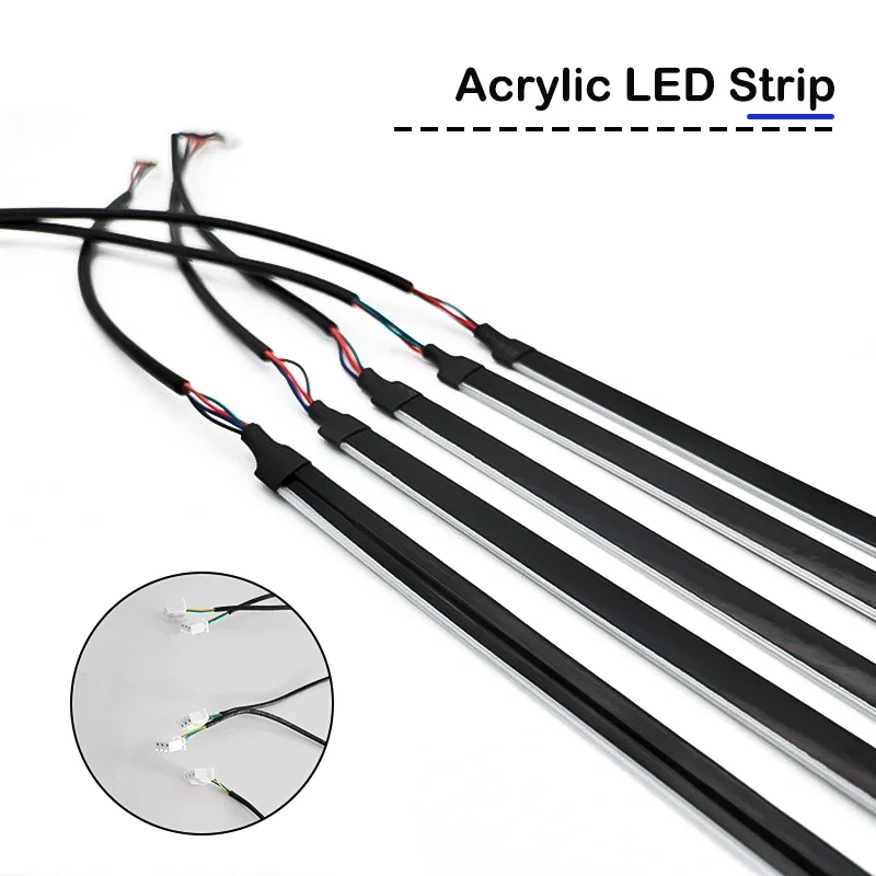 For 18In1 LED Strip Car Ambient Lights accessories Full Color Interior Acrylic Strip Light Guide Fiber Optic Interior light