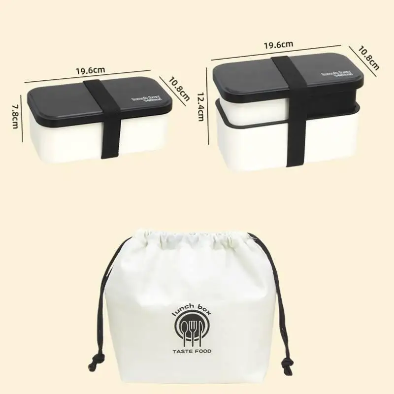 Wholesale Japanese Stackable Adult Bento Box All-in-One Lunch Box with Removable Cutlery and Sealing Microwave  Dishwasher Safe