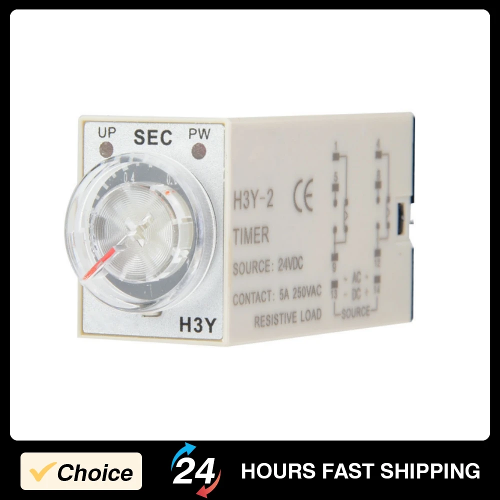 8Pin Time Relay DC 24V Time Control Switch 30S Adjustable Time Delay Timer Industrial Control Tools Electrify Delay