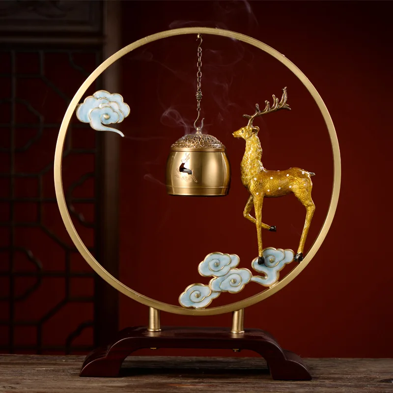 

Atmosphere lamp with sound Pure copper home hanging incense burner creative ornament