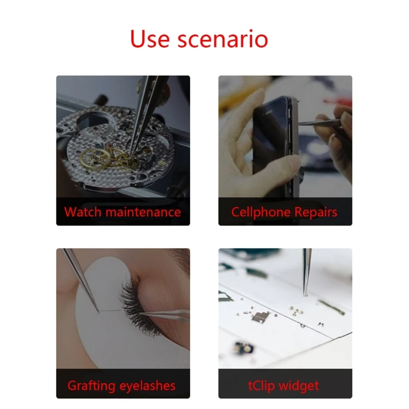 K1KA Stainless Steel Tweezers Electronics Circuit Board Repair Welding Tools