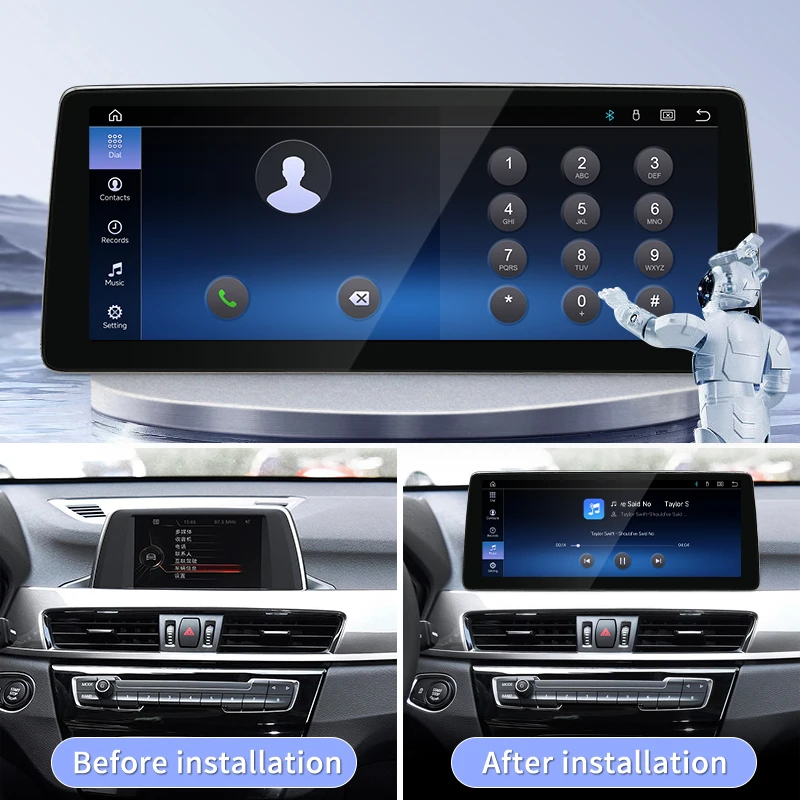 STWEI 12.8inch 2400*900 HD Display Touch Screen For BMW X1 F48 X2 F39 NBT EVOWireless Carplay Android Auto Car Multimedia Player