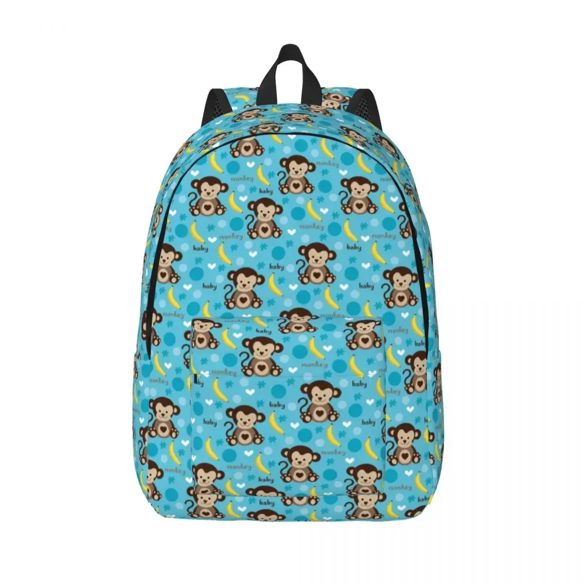 Monkey Animal for Teens Student School Bookbag banana Canvas Daypack Middle High College Durable