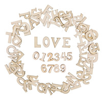 100pcs Wood English Alphabet Decorative Letters Wooden Numbers Mini Wood Ornaments Scrapbooking DIY Art Crafts for Decoration