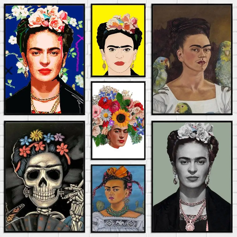 F-Frida-s K-Kahlo-g Art Poster Versatile HD Waterproof Wall Art Self-Adhesive Decor for Any Space Ideal Gift
