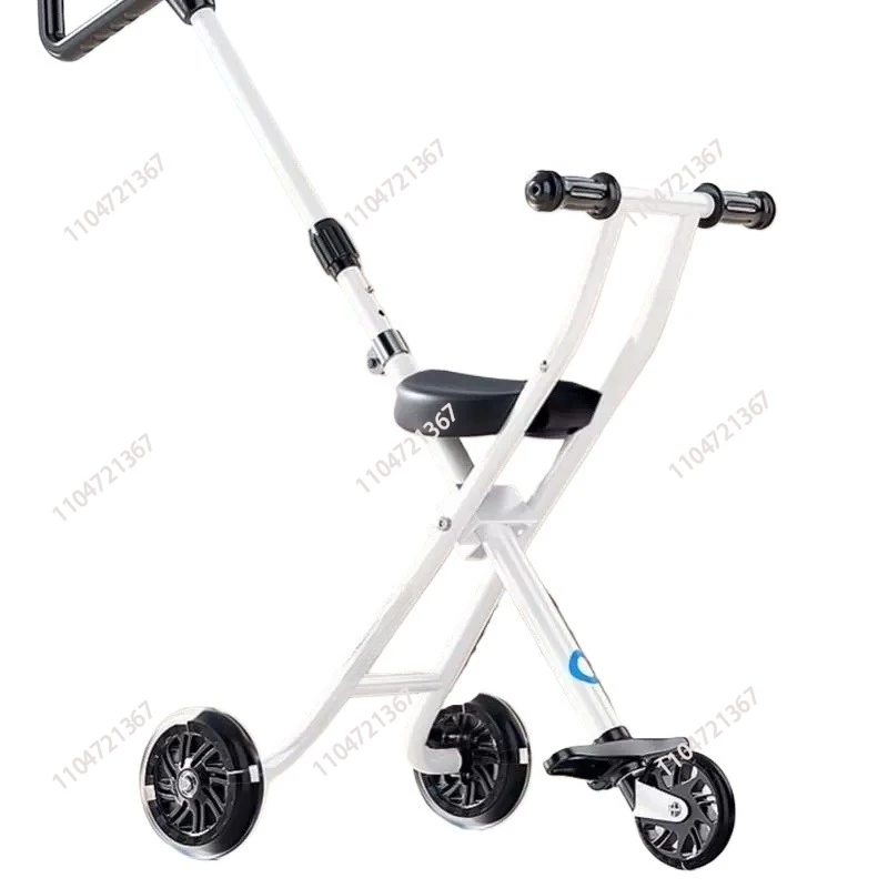 Three Wheeled Baby Light Portable Simple Child Stroller To Walk The Baby