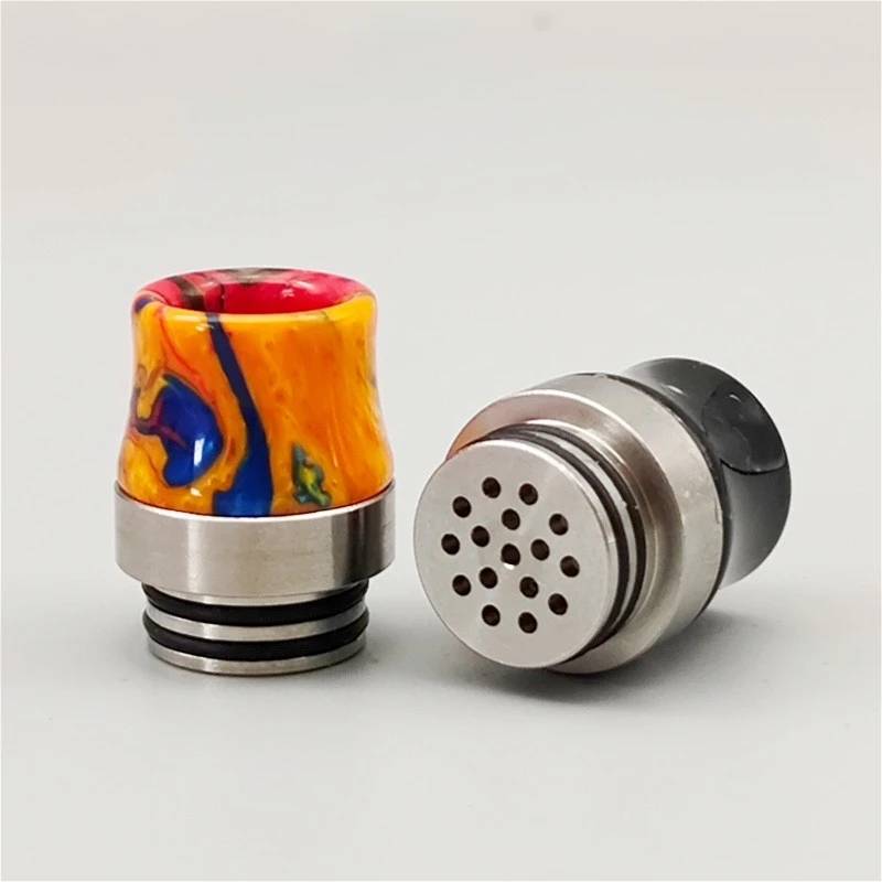 1PC/2PCS 810 Drip Tip Stainless Steel Resin Anti-Spitback Filter Mouthpiece with Bottom Hole - view 4