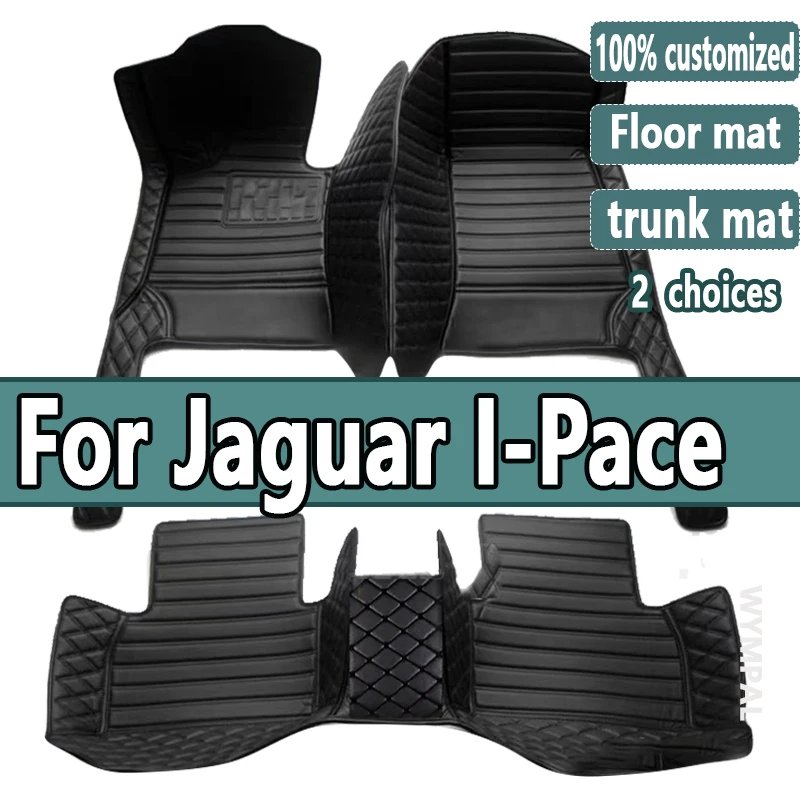 Car Floor Mats For Jaguar I-Pace IPACE I PACE 2018~2022 Carpet Leather Mat Anti Dirty Pad Cubre Pisos Para Autos Car Accessories