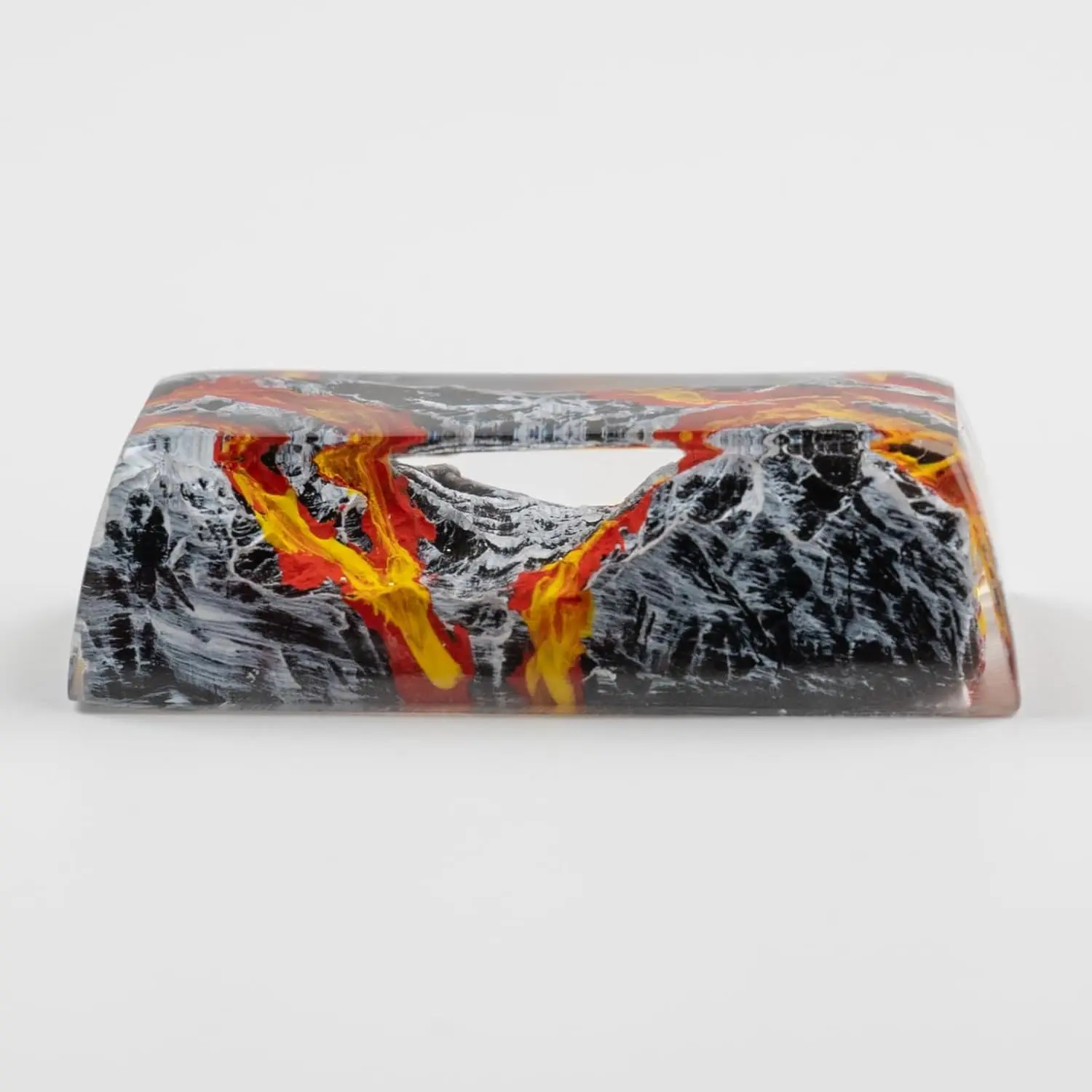 Custom Keycaps - Volcano Shine Through Resin Artisan Keycaps - 2.25U Shift Enter Translucent for Mechanical Keyboard