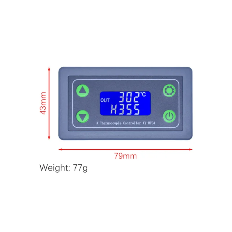 Pengontrol suhu Digital jarak jauh, termokopel K, pengontrol suhu tinggi, Wi-Fi, -99 ~ 999 derajat, XY-WT04-W