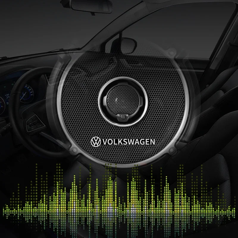 

2026 Hot For VOLKSWAGEN VW Car Hi-Fi Speaker Audio Speaker Badge Stereo Emblem Sticker For Volkswagen VW GOLF MK6 Polo Tiguan PA