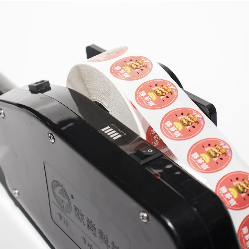 2026 Intelligent Semi-Automatic Small Electric Labeling Machine for Fruits High Productivity Paper for Apples Pears Oranges
