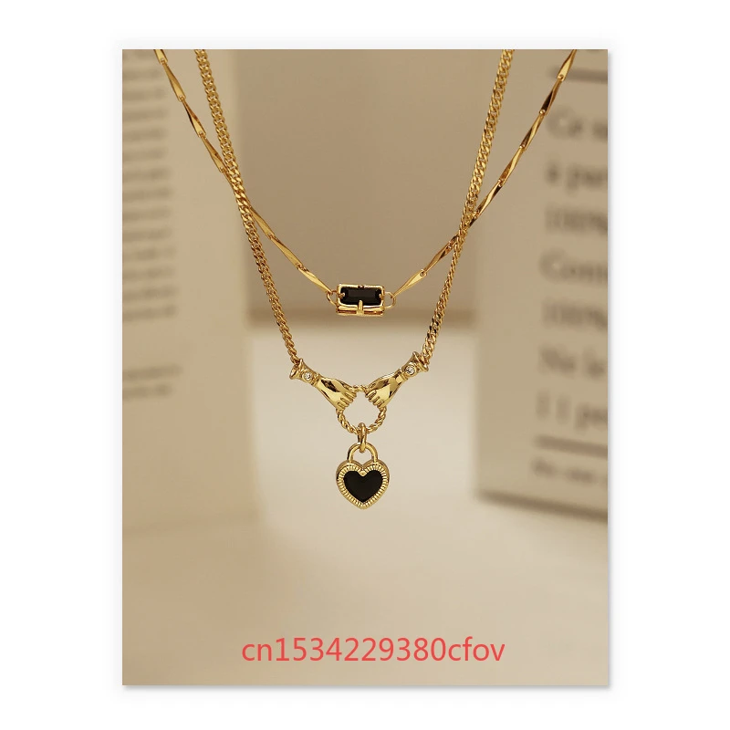 Ancient Methods Heritage Vietnamese Sand Gold Necklace Love Haoshi Pendant New Models Simplicity Retro Accessories Ladies Gift