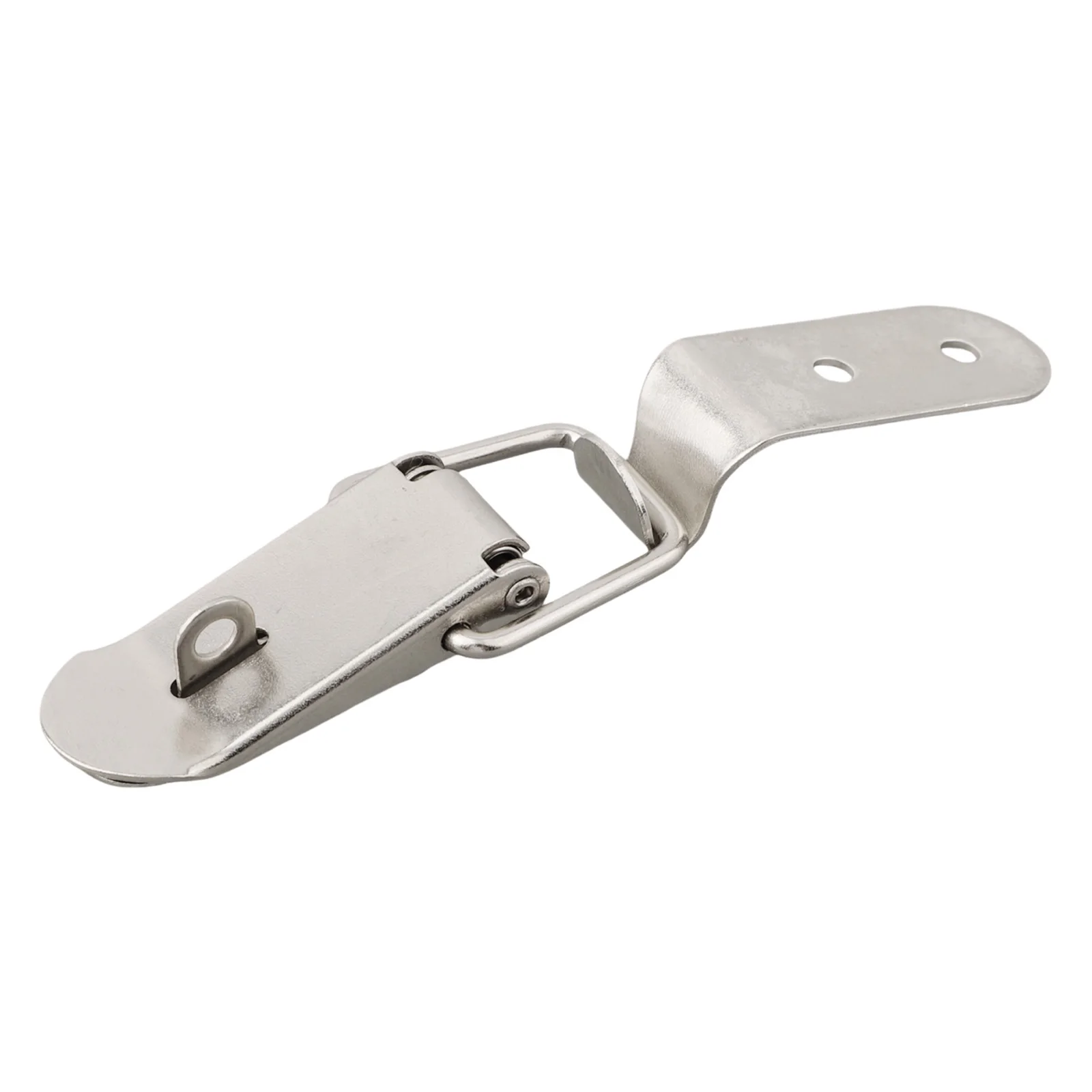 6 Pack 90 Degree Duck-Mouth Buckle Hook, Stainless Steel Hasp Latch For Wooden Box Cabinet Door Luggage, Silver Padlock Clip