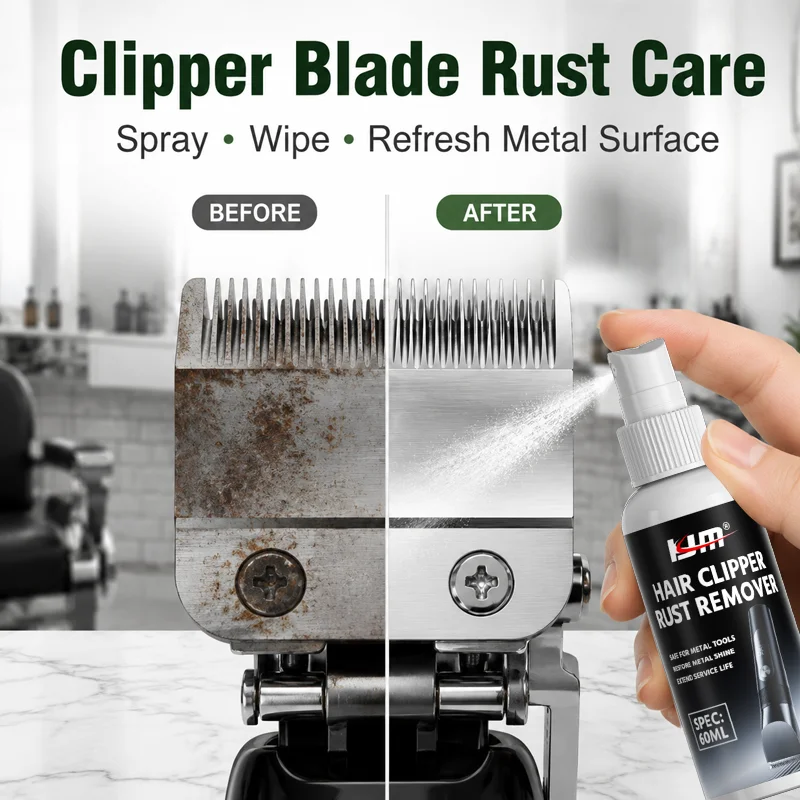 KJM Barber Hair Clipper Blade Anti-Rust Maintenance Spray Metal Trimmer Rust Stain Remover Polishing Care Agent for Salon Use