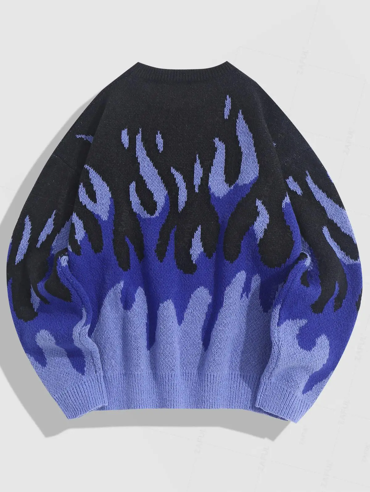 ZAFUL Fire Flame Graphic Y2K Aesthetic Sweater