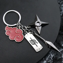 Anime Metal Keychain Uchiha Itachi Sharingan Cartoon Keychain Holder Chain Ring Toys for Children Gift