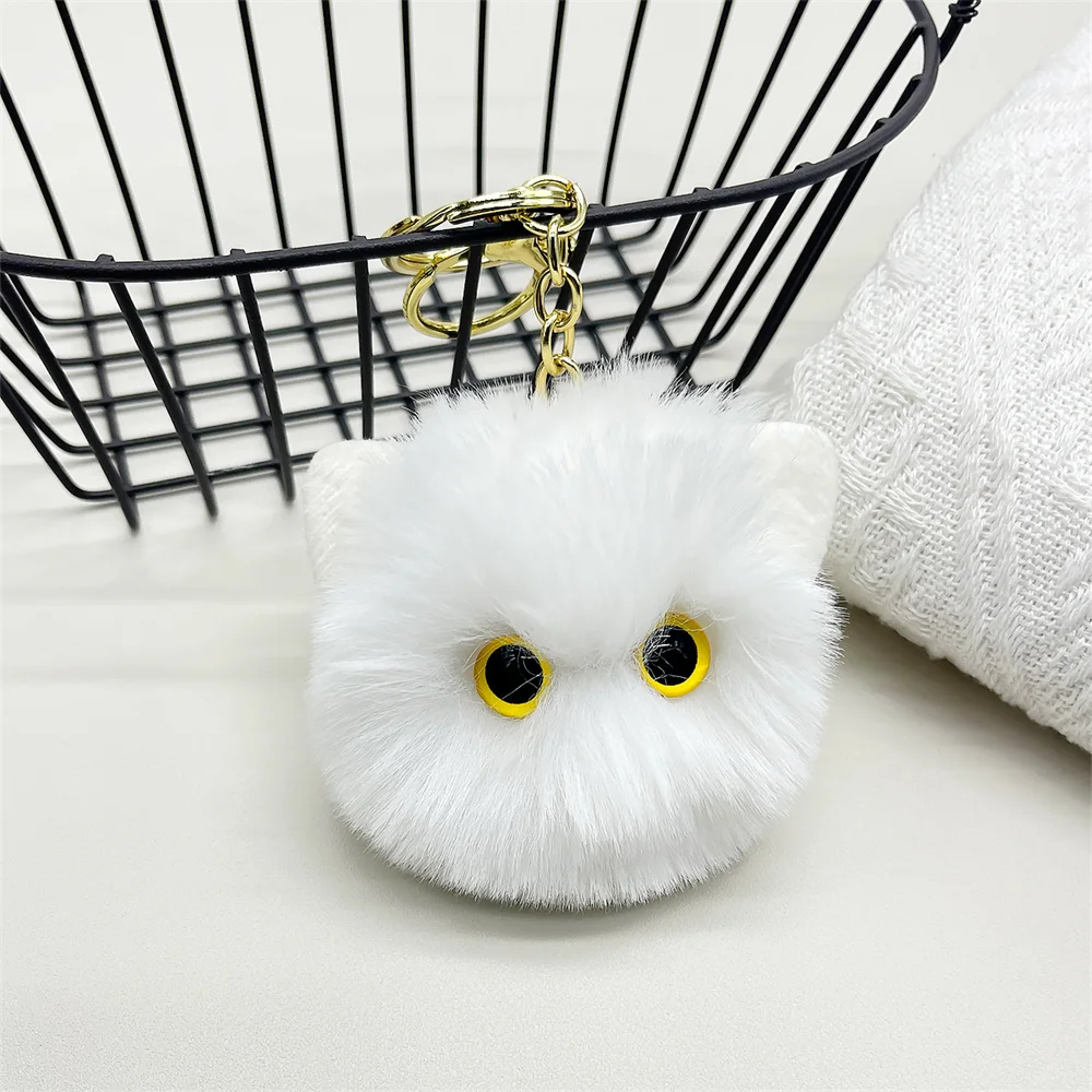 Cute Plush Cat Keychain Cartoon Doll Toy Pendant Keyring For Women Girls Bag Ornament Car Key Chain Children Gifts Accessories