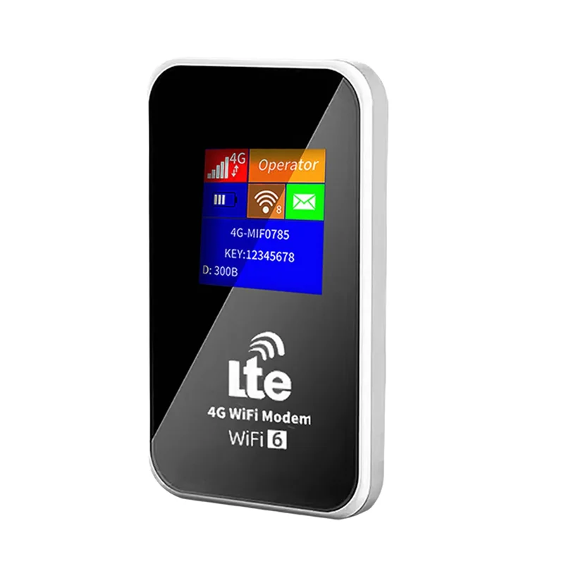 

Classic-4G LTE Router MIFI Color Screen Wifi6 Pocket Wireless Router Car Mobile Broadband 150Mbps Hotspot Wifi Modem