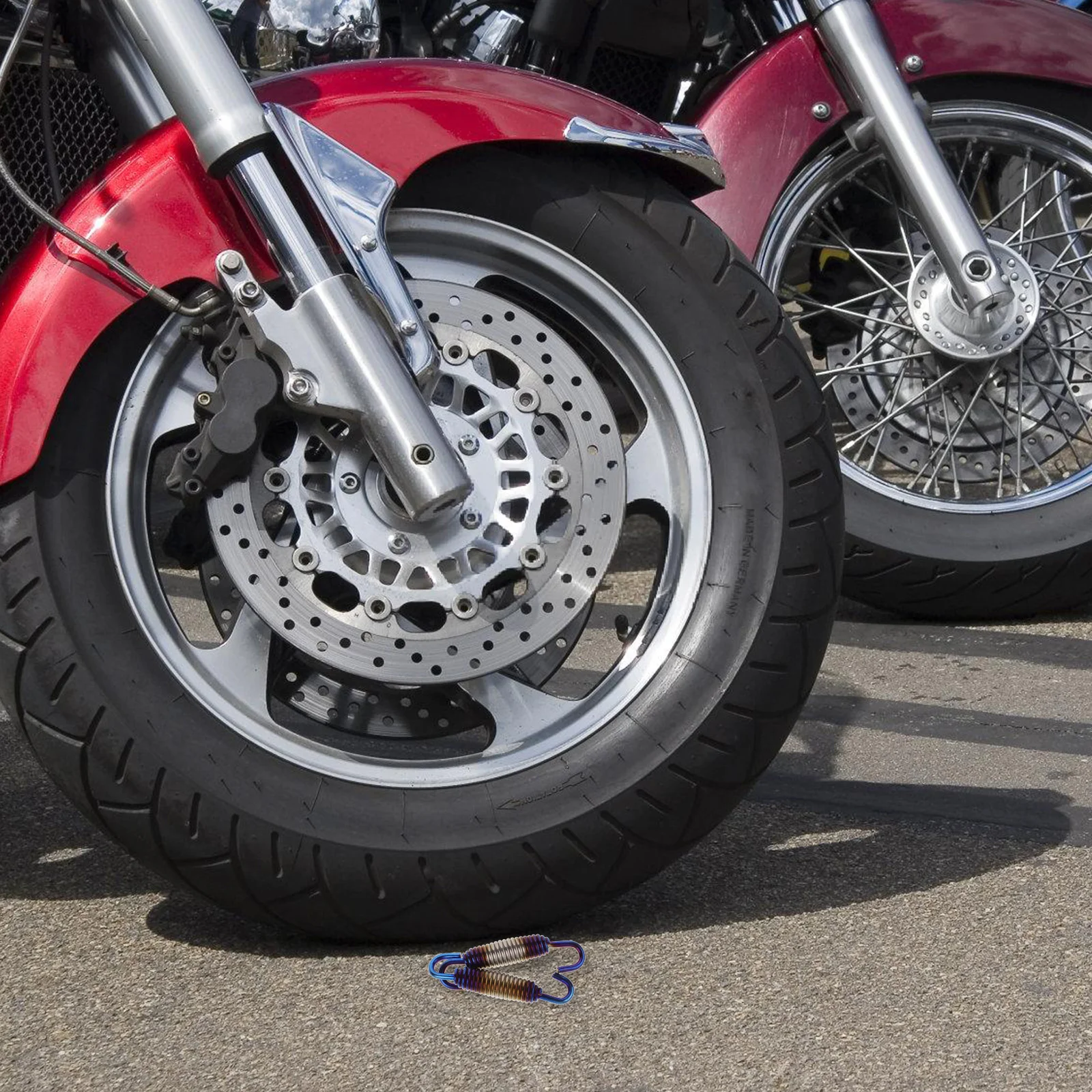 

2pcs Universal Exhaust Pipe Spring Swivel Hook For Motorcycle Muffler Durable Metal Replacement Part Compatible With Multiple