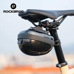 ROCKBROS Mini Bicycle Bag Hard Shell Waterproof Bike Saddle Bag Shockproof Cycling Seat Tail Rear Bag MTB Road Bike Accessories