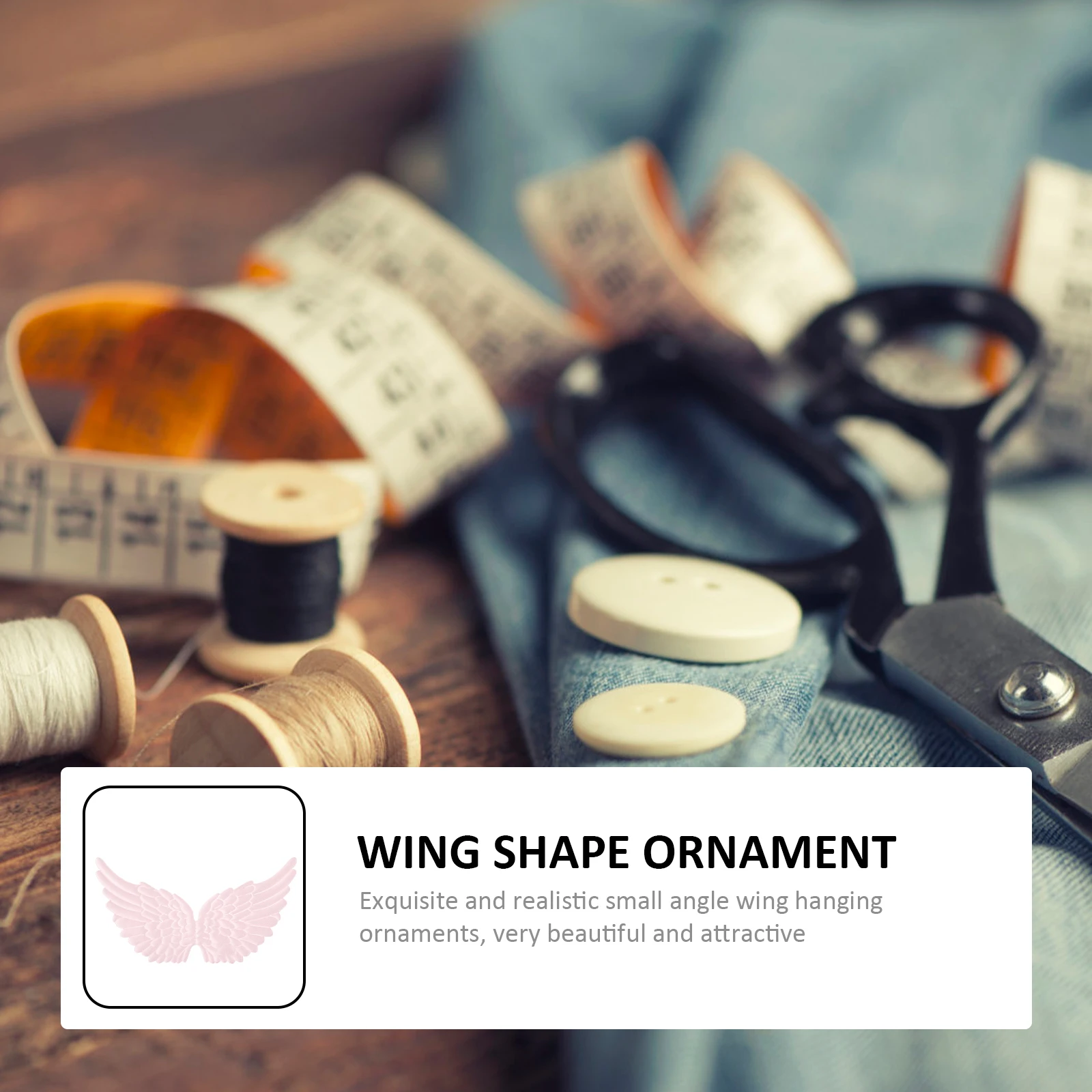 

18pcs Angel Wing Shape Bag Decoration Diy Cloth Adornment Party Favor Pendant Christmas Costume Wing Craft Durable Accessory