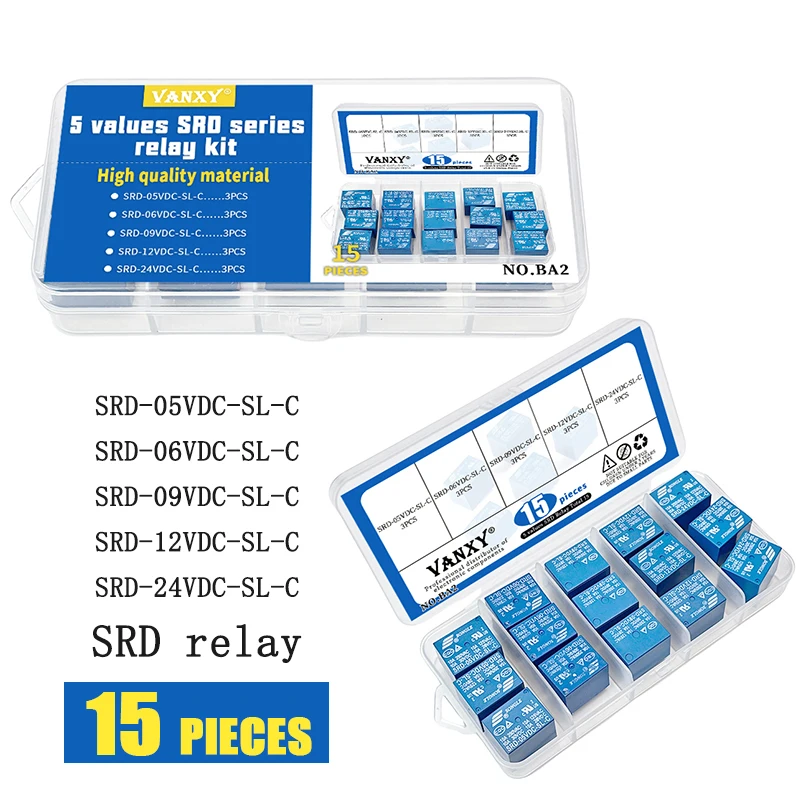 5PCS Relay SRD-05VDC-SL-C SRD-06VDC-SL-C SRD-09VDC-SL-C SRD-12VDC-SL-C SRD-24VDC-SL-C relays 5PINS 5V DC 6V 9V 12V 24V